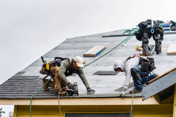 Professional Gutter Installation technician working in Knox, PA